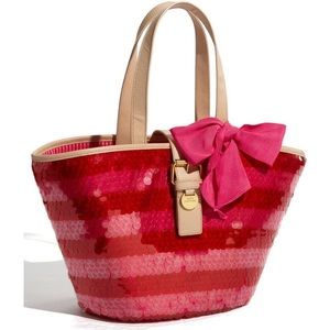 Juicy Couture Georgica superstar sequin straw tote